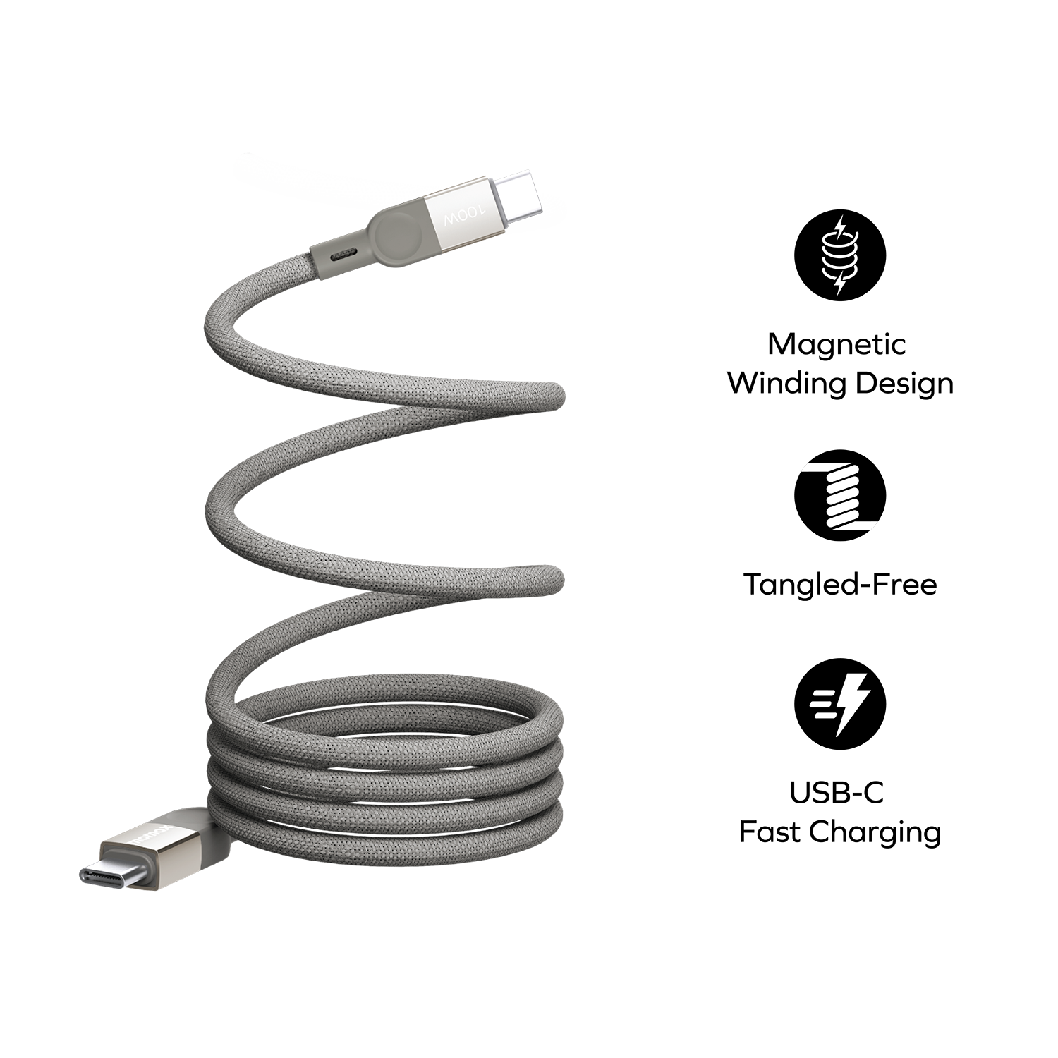 Mag.Link Magnetic USB-C to USB-C Cable 100W Up to 2m