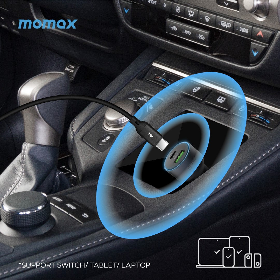 MoVe Dual-Port Car Charger 67W with Charging Cable