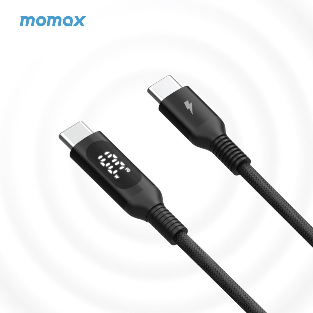 EliteLink USB-C to USB-C Braided LED Display Cable 100W 1.2m
