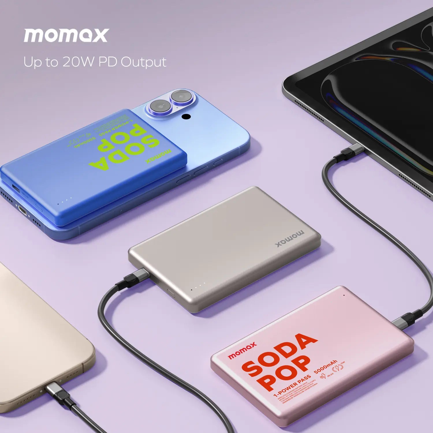 1-Power Pass Magnetic Wireless Power Bank 5000mAh