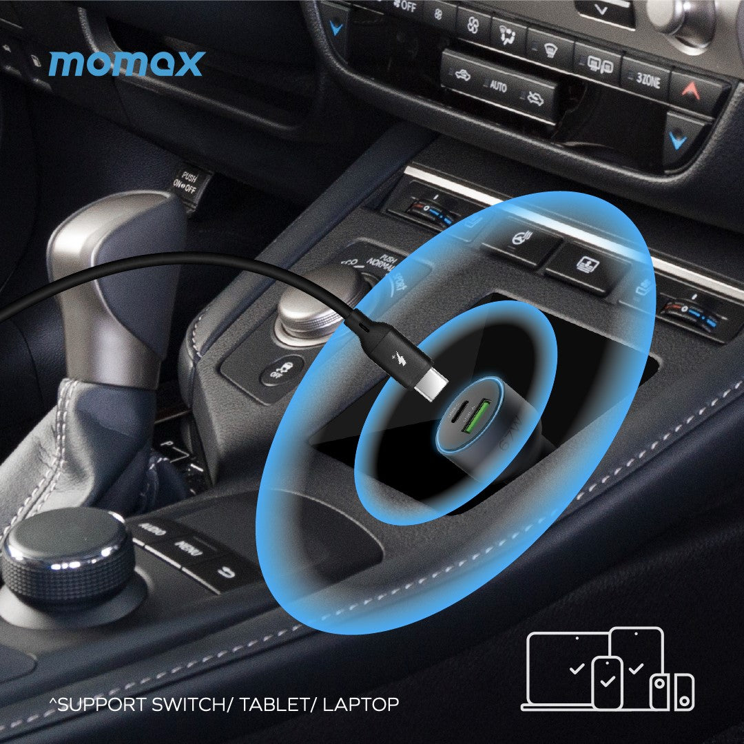 MoVe Dual-Port Car Charger + Charging Cable 67W