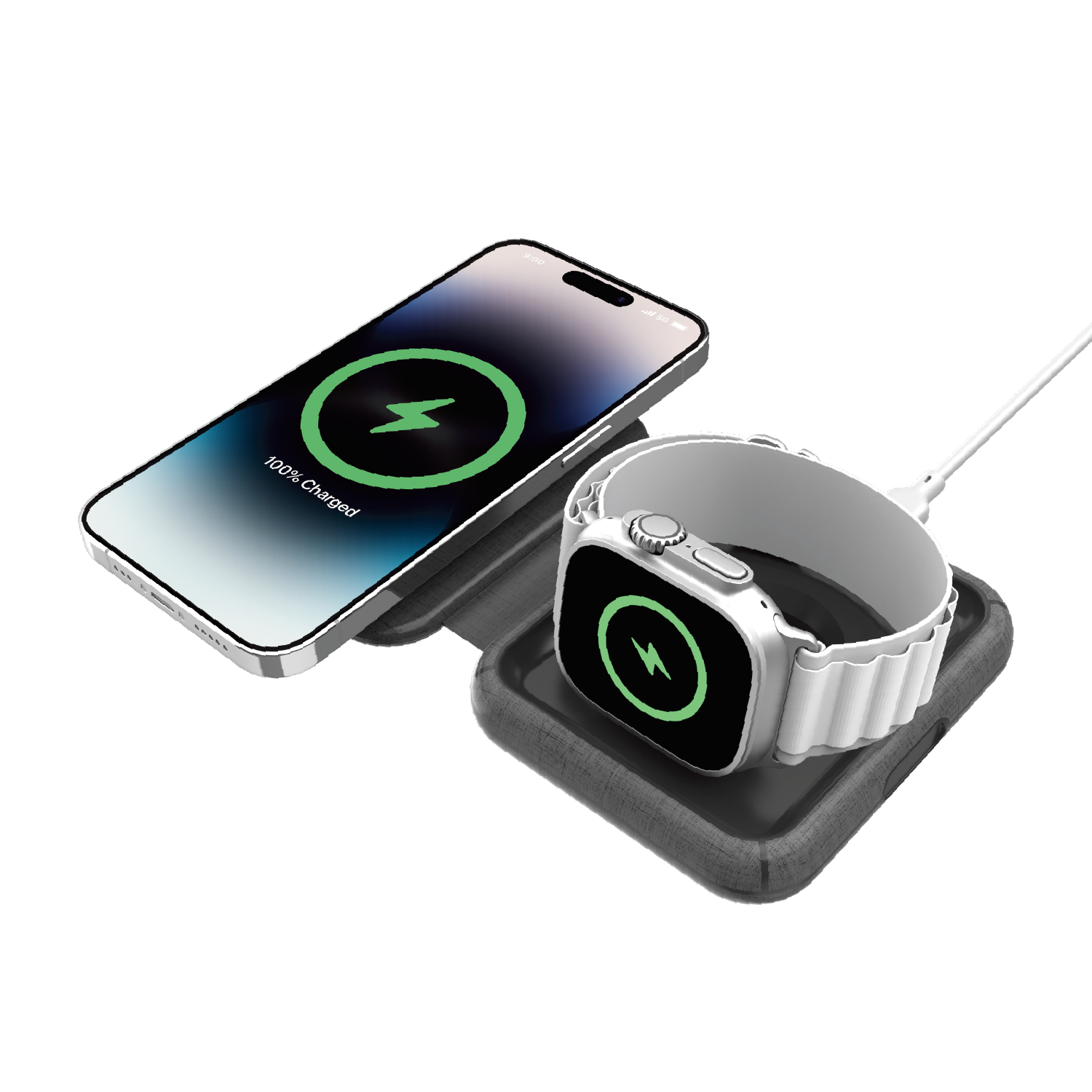 Q.Mag Go 2-in-1 MagSafe Wireless Charger 15W
