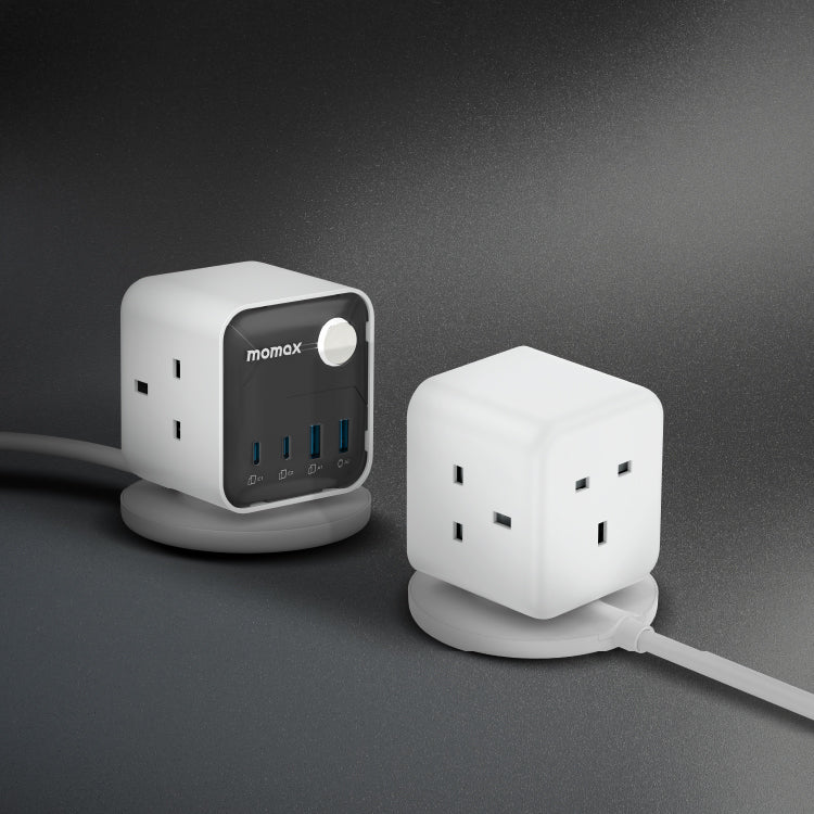 1-Charge Work Flow 3-Outlet GaN Power Cube 25W with USB Ports