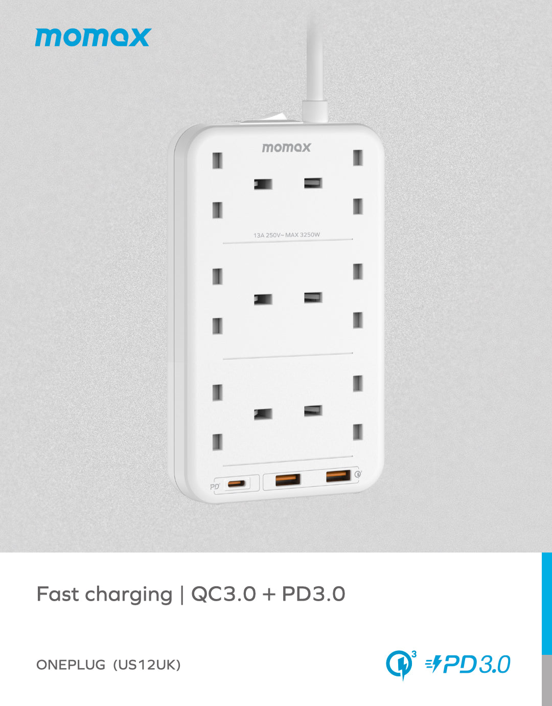 OnePlug 6-Outlet Power Strip With USB