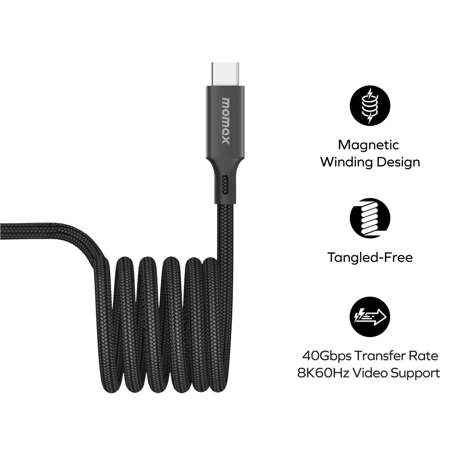 Mag.Link Magnetic USB 4.0 USB-C to USB-C Cable 240W 1.5m