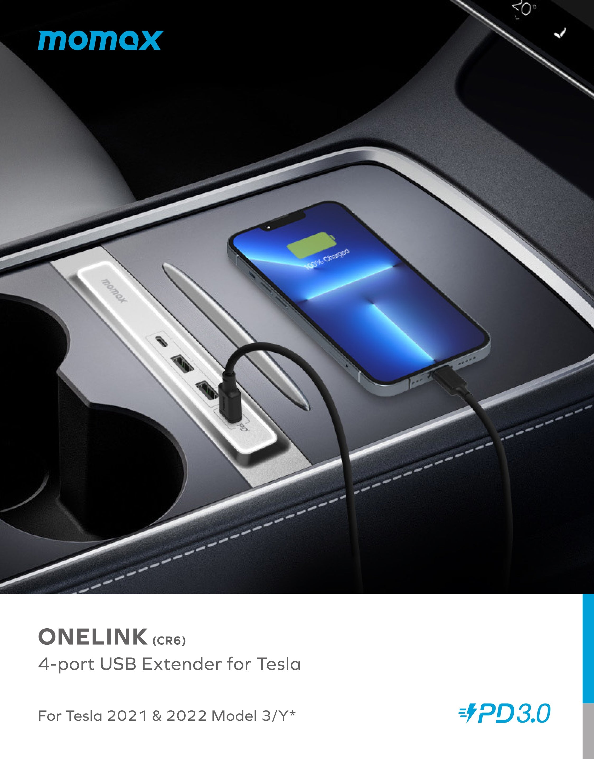 4-output USB extender for exclusive use of ONELINK Tesla