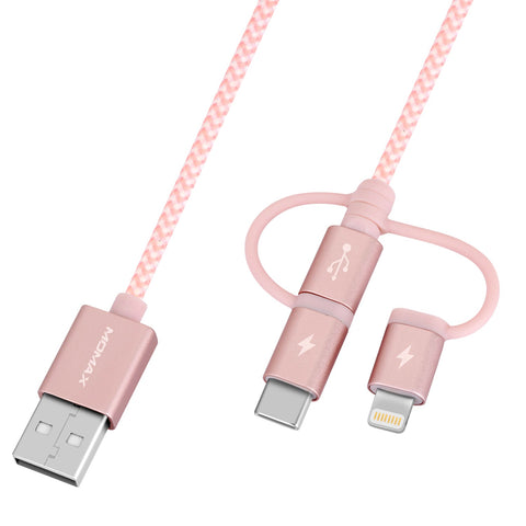 1m Lightning/Dock/Micro USB to USB Cable - Lightning Cables